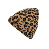 Soft leopard print beanie