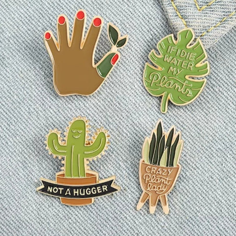 Plant lover set of 4 mini pins