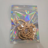 Heart shaped bamboo hoop earrings - 3 pairs