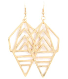 Gold abstract shape drop earrings