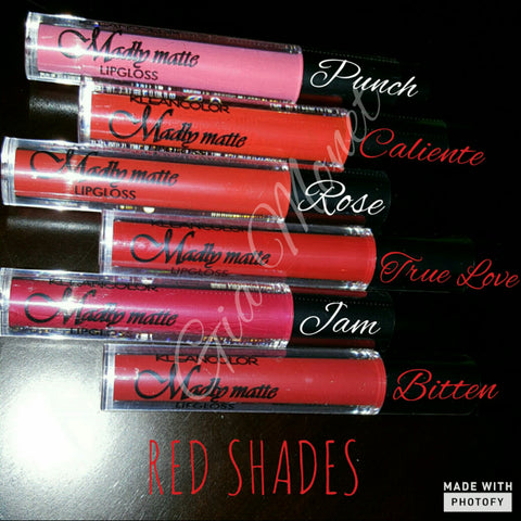 Matte liquid lipgloss - Red shades