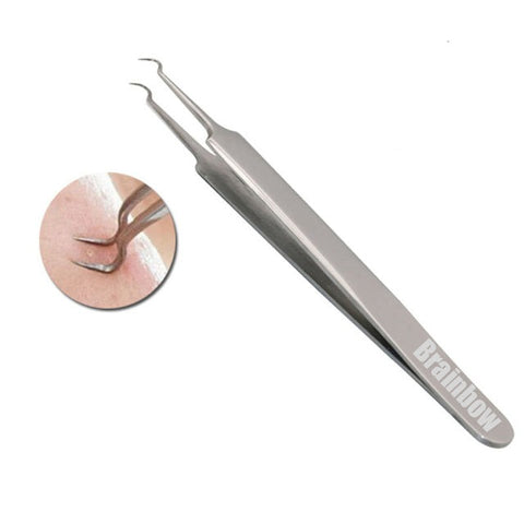 Stainless steel blackhead extractor tweezers